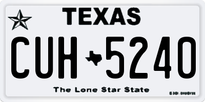 TX license plate CUH5240
