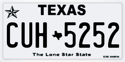 TX license plate CUH5252