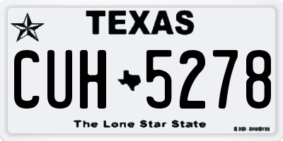 TX license plate CUH5278