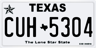 TX license plate CUH5304