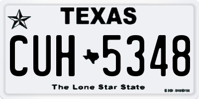 TX license plate CUH5348