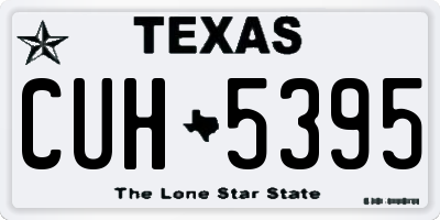 TX license plate CUH5395