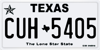 TX license plate CUH5405