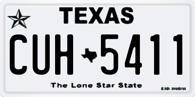 TX license plate CUH5411