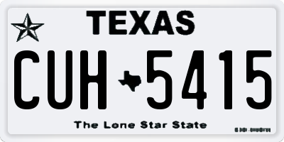 TX license plate CUH5415