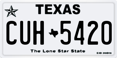 TX license plate CUH5420
