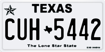 TX license plate CUH5442