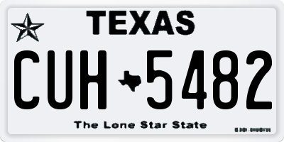TX license plate CUH5482