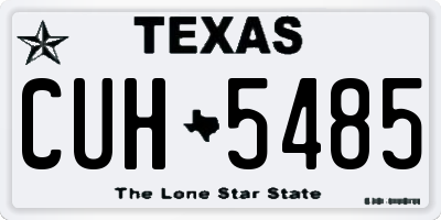 TX license plate CUH5485