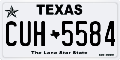 TX license plate CUH5584