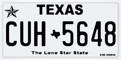 TX license plate CUH5648