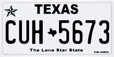 TX license plate CUH5673