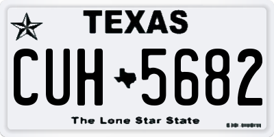 TX license plate CUH5682
