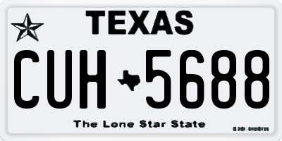 TX license plate CUH5688