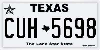 TX license plate CUH5698