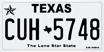TX license plate CUH5748