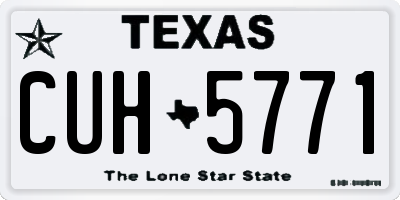 TX license plate CUH5771
