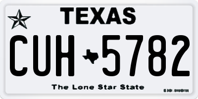 TX license plate CUH5782