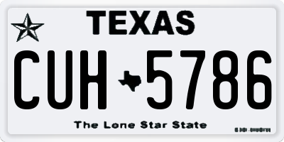 TX license plate CUH5786