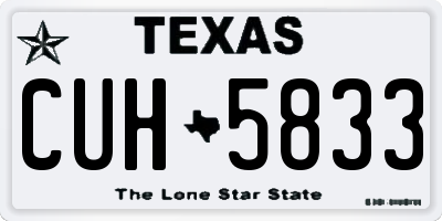 TX license plate CUH5833