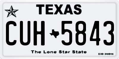 TX license plate CUH5843