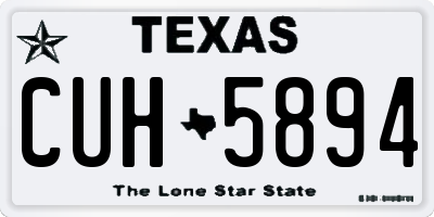 TX license plate CUH5894