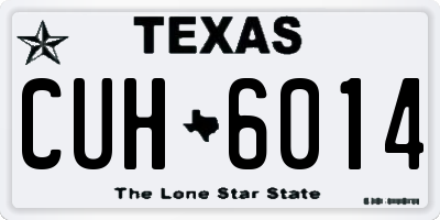 TX license plate CUH6014