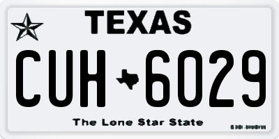 TX license plate CUH6029