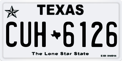 TX license plate CUH6126