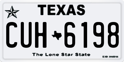 TX license plate CUH6198