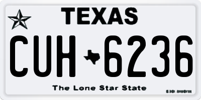 TX license plate CUH6236