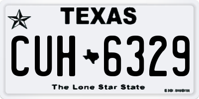 TX license plate CUH6329