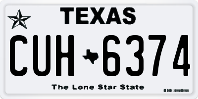 TX license plate CUH6374