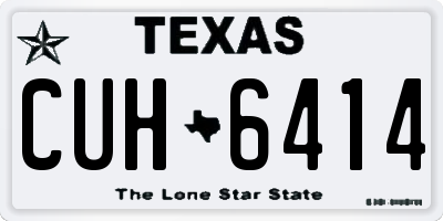 TX license plate CUH6414