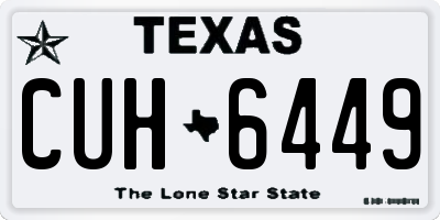 TX license plate CUH6449