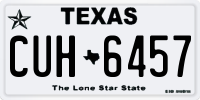 TX license plate CUH6457