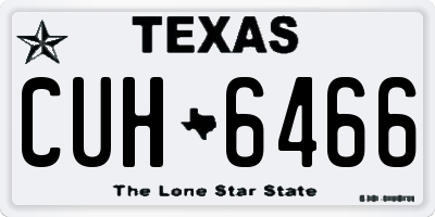 TX license plate CUH6466