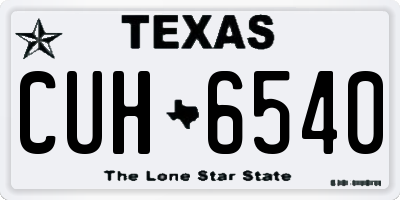 TX license plate CUH6540