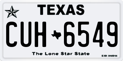 TX license plate CUH6549