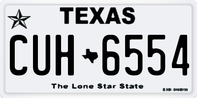 TX license plate CUH6554