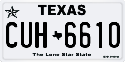 TX license plate CUH6610