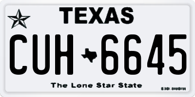 TX license plate CUH6645