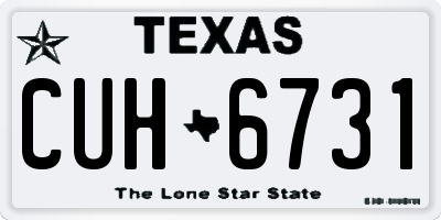TX license plate CUH6731