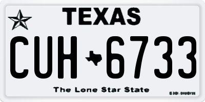 TX license plate CUH6733