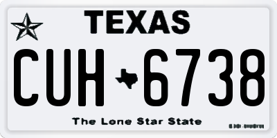 TX license plate CUH6738