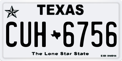 TX license plate CUH6756