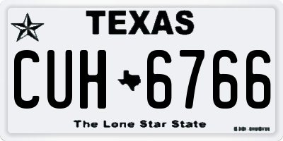 TX license plate CUH6766