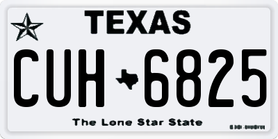 TX license plate CUH6825
