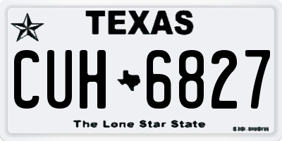 TX license plate CUH6827