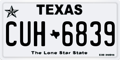 TX license plate CUH6839